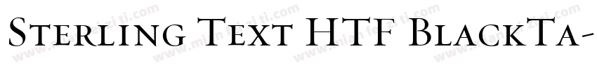 Sterling Text HTF BlackTa字体转换
